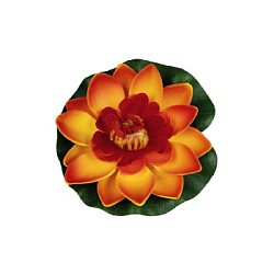 Плавающая раскрытая Лилия 10х10 см, оранжевый