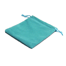 Мешочек замшевый (1) 13х18см, бирюзовый