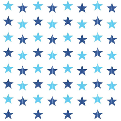 Гирлянда "Звезды" перламутровые 7 см 4 м, Голубой+ т.Синий