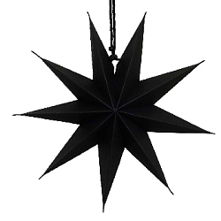 Звезда 30 см девятиконечная, черный
