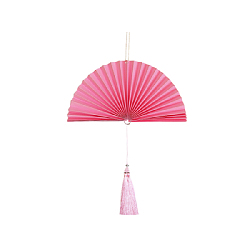 Веер-гармошка с кисточкой 30 см, розовый