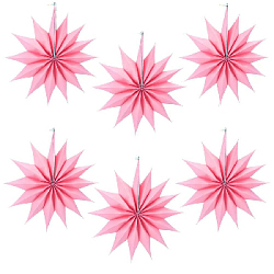 Набор фантов Звезды 30 см х 6 шт, розовый